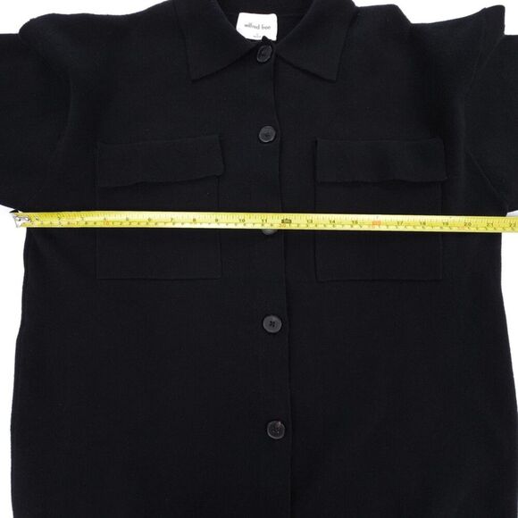 ARITZIA Wilfred Ronnie Sweater Workwear Boyfriend Shirt Jacket Clean Girl Black - Picture 3 of 6